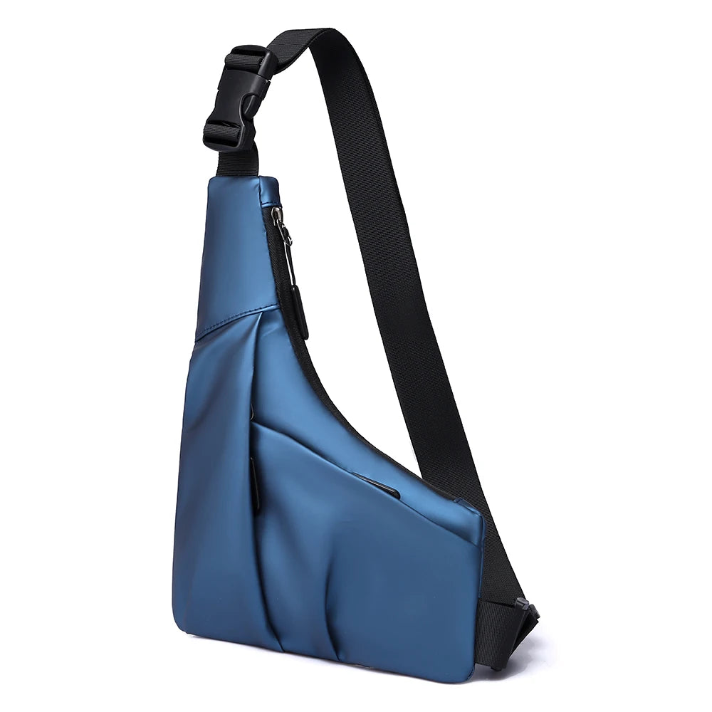 Multifunctional Fashion Trends Men's Bags High Quality Crossbody Shoulder Bag Solid Color New Messenger Bag Portable Chest Bag