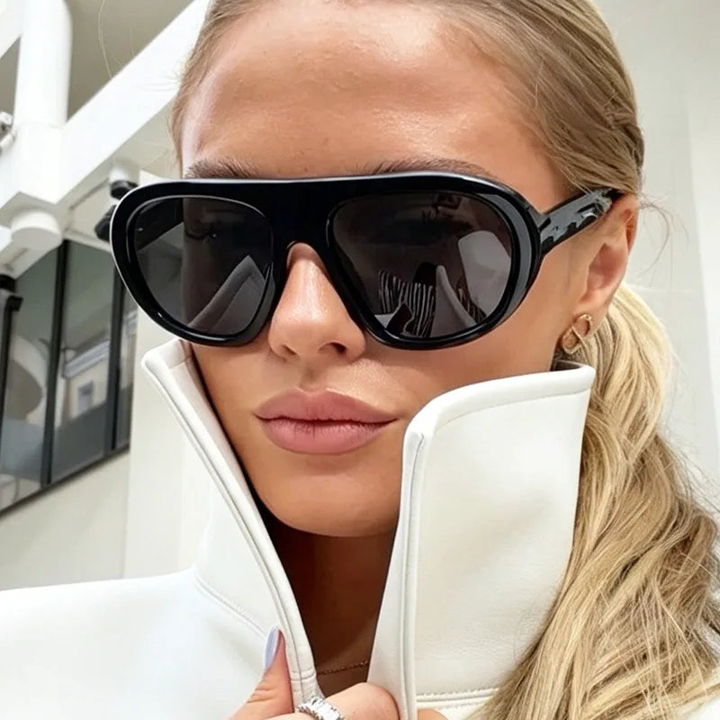 Luxury Designer pilot Sunglasses Men Women Oversized Vintage Punk Sun Glasses Trendy Shades Outdoor Driving Eyeglasses