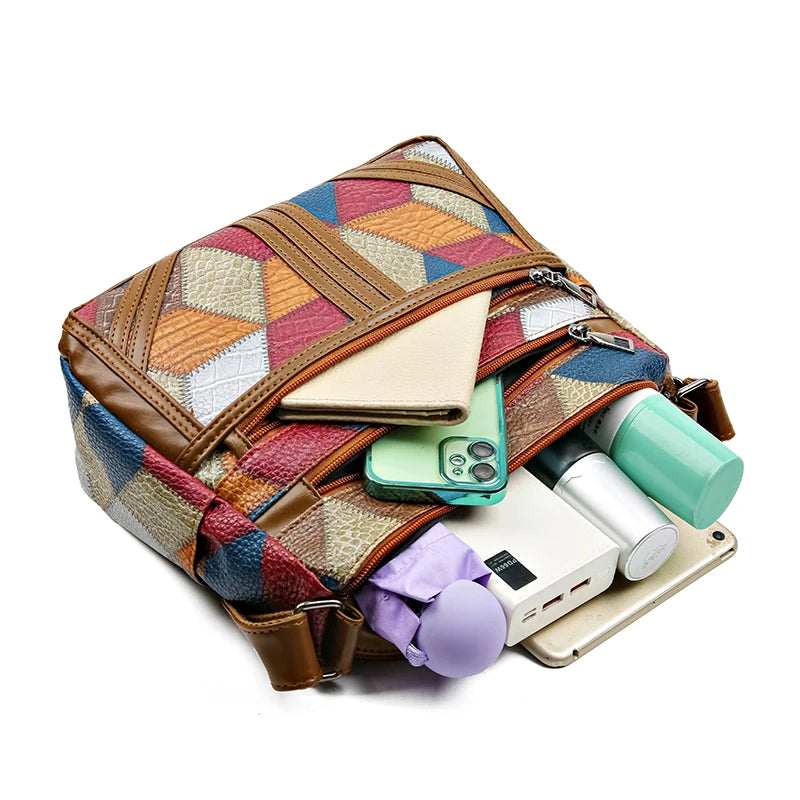 New Crossbody Bag for Women Large Capacity Luxury Handbag Purse Solid Color Shoulder Bags Female Casual Travel Vintage Hobos Bag