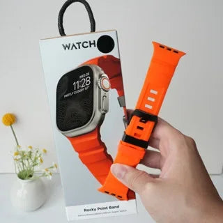 Luxury Silicone Band for iWatch 46mm Series 10 Ultra2 49mm 45mm Breathable Sport Strap for 44mm 42mm Series 9 8 7 6 5 4 3 2 1 SE