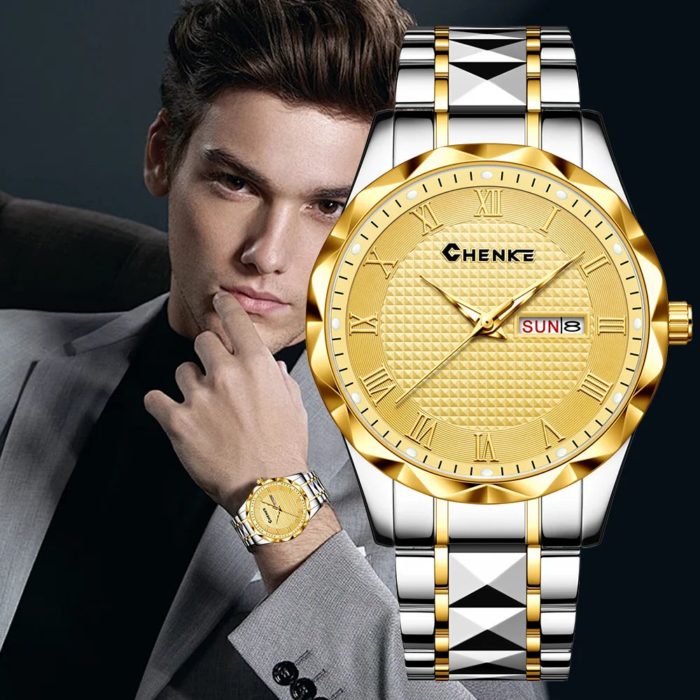 YaLaLuSi Stylish Men’s Bracelet Watch Casual Business and Elegant with Calendar and Clock – Perfect as a Gift