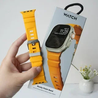 Luxury Silicone Band for iWatch 46mm Series 10 Ultra2 49mm 45mm Breathable Sport Strap for 44mm 42mm Series 9 8 7 6 5 4 3 2 1 SE