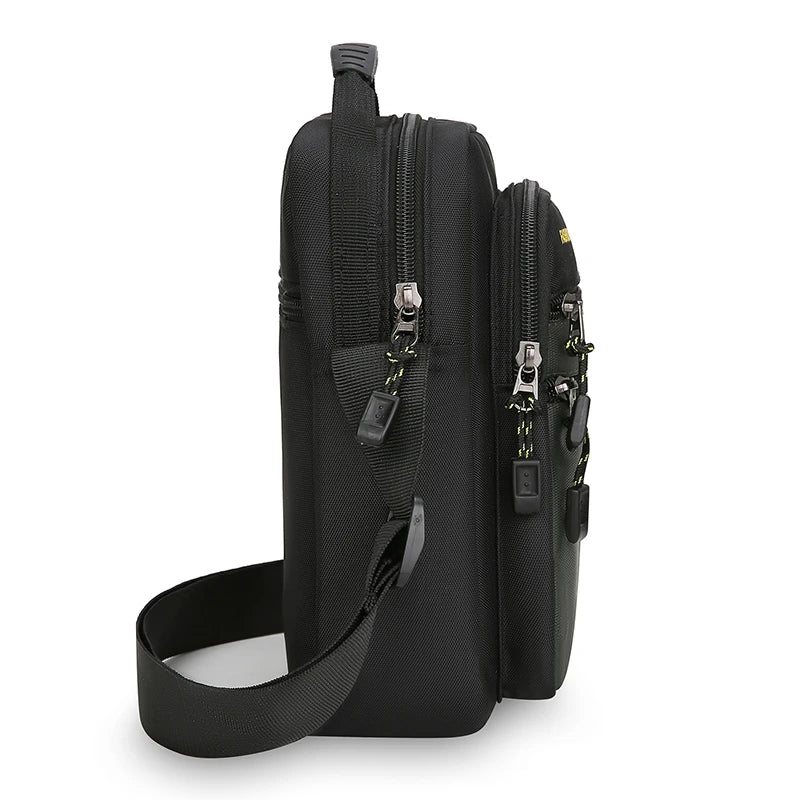 Men Crossbody Bag Single Shoulder Bags Big Capacity Storage Bag Fashion Multi-Pockets Business Crossbody Bags