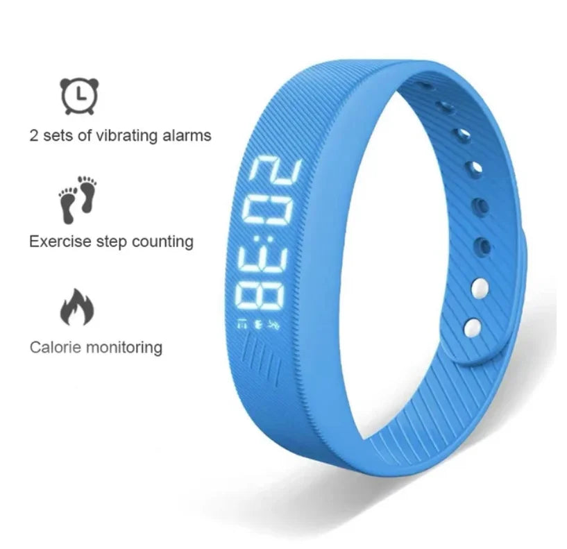 New Smart Watches Pedometer Fitness Bracelet for Men and Women Step-Counting Multi-Movement Mode Fashion Electronic Wristband Si
