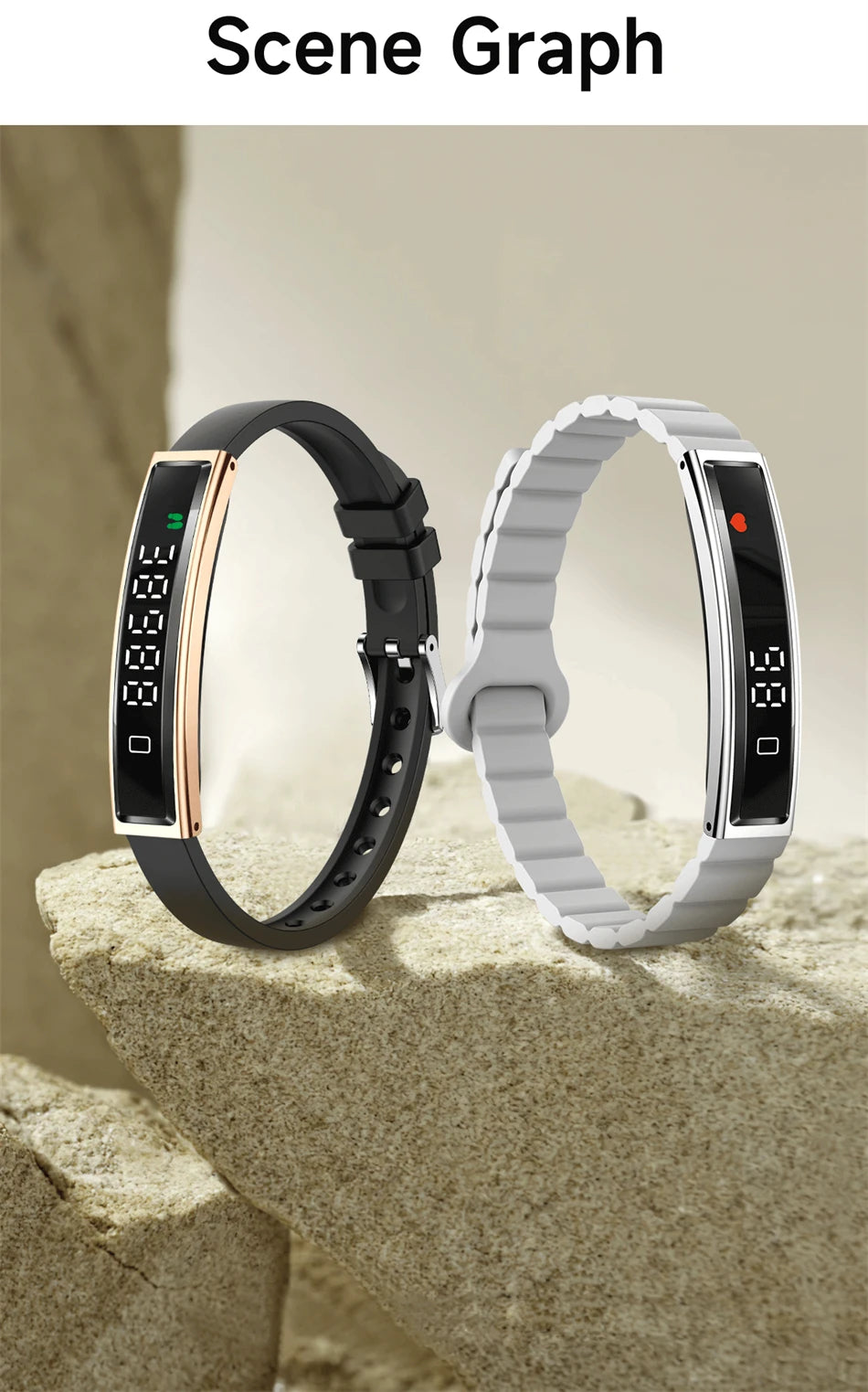 Health Smart Band Fitness Tracker Smartwatch with Heart Rate Blood Oxygen Sleep Monitor Waterproof Pedometer Watch for Women Men