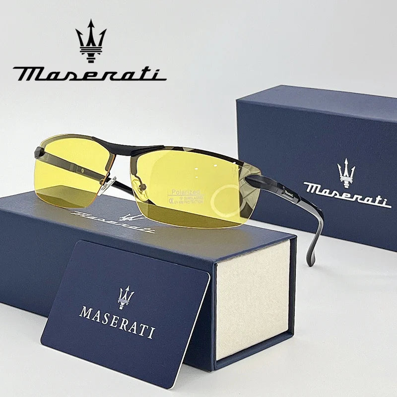 MASERATI Luxury Sunglasses High End for Men Women Polarized UV400 Driving Glasses Classic Style Premium Quality  Fashion Design