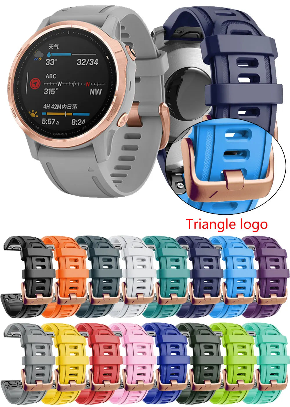 20mm Smart Watchbands For Garmin Approach S50 43mm S70 42mm Fenix 8 43mm 7S Pro 6S 5S Quick Release Silicone Bracelet Wristbands