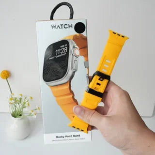 Luxury Silicone Band for iWatch 46mm Series 10 Ultra2 49mm 45mm Breathable Sport Strap for 44mm 42mm Series 9 8 7 6 5 4 3 2 1 SE