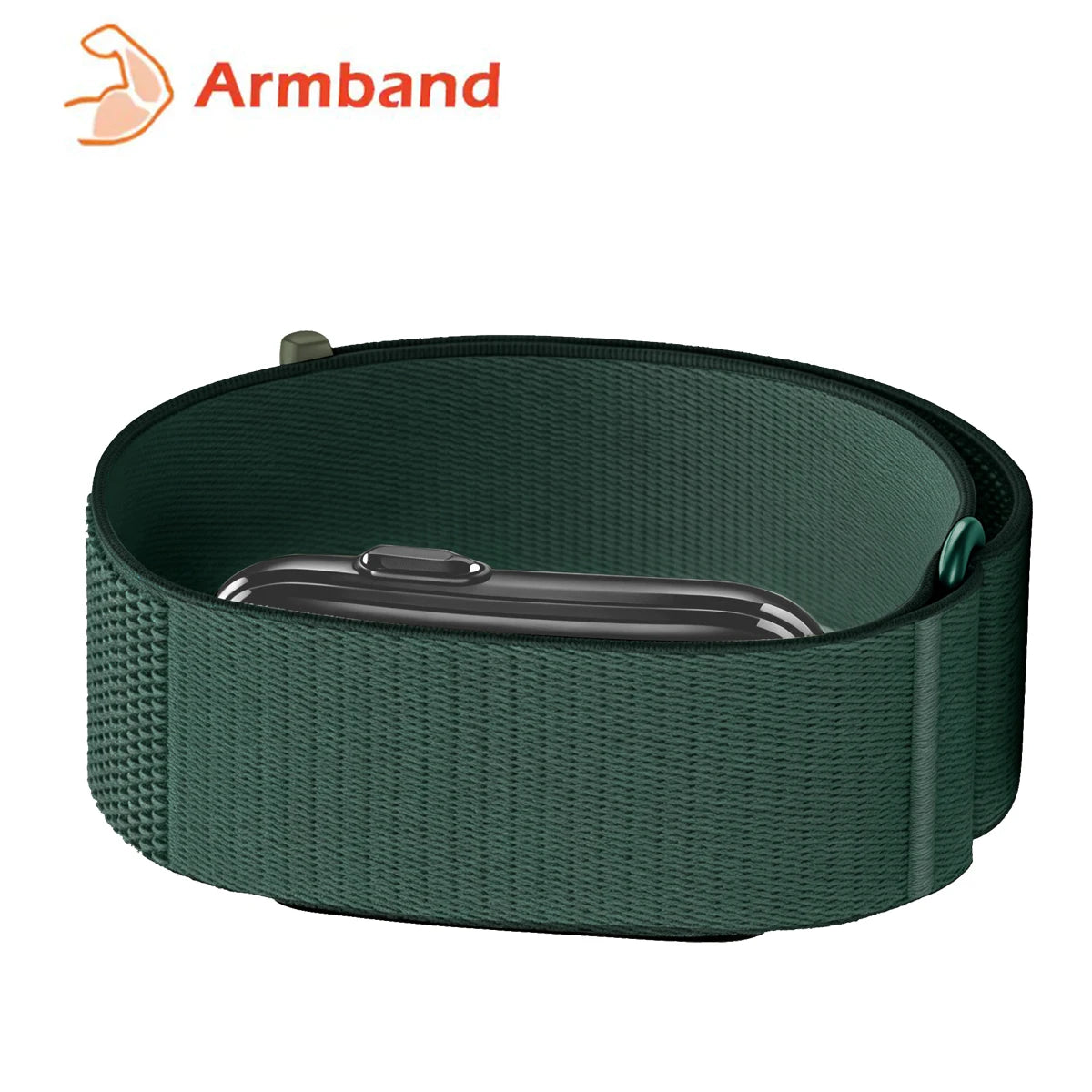 For Garmin CIRQA Smart Band Bicep Armband Sport Fitness Tracker Nylon Woven Breathable Watch Band Adjustable Wrist Loop Strap