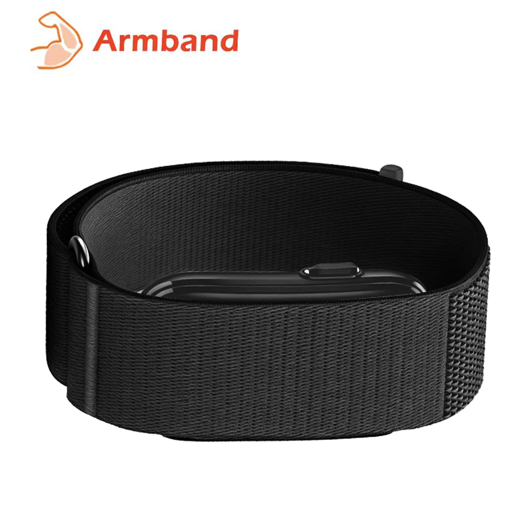 For Garmin CIRQA Smart Band Bicep Armband Sport Fitness Tracker Nylon Woven Breathable Watch Band Adjustable Wrist Loop Strap