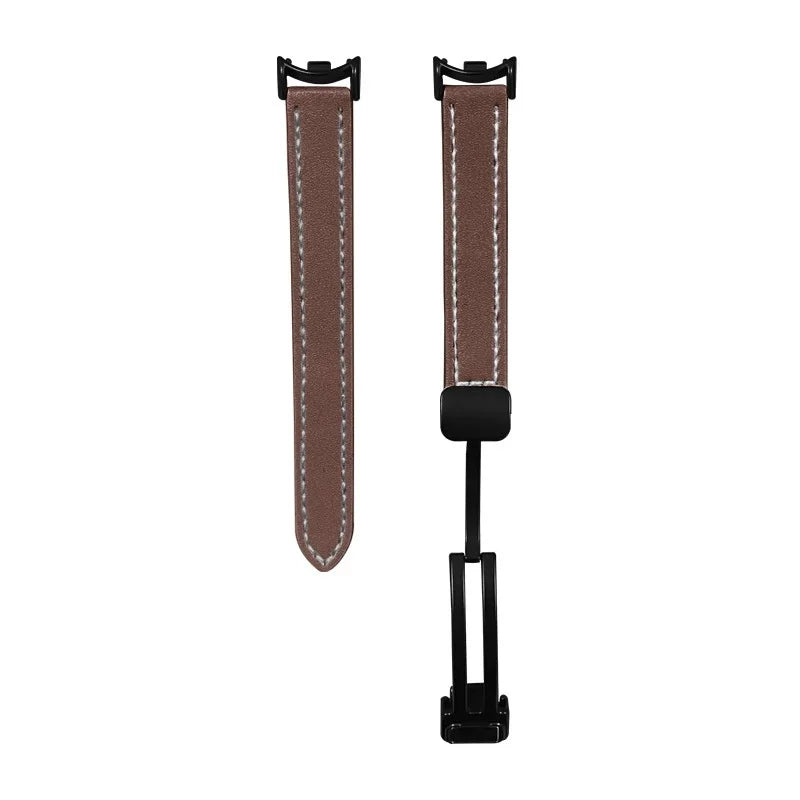 Watch Strap For Xiaomi Smart Band 11 10 9 8 Leather Magnetic Buckle Watchband Loop Belt For Xiaomi MiBand9 8 Mi Band 11 Bracelet