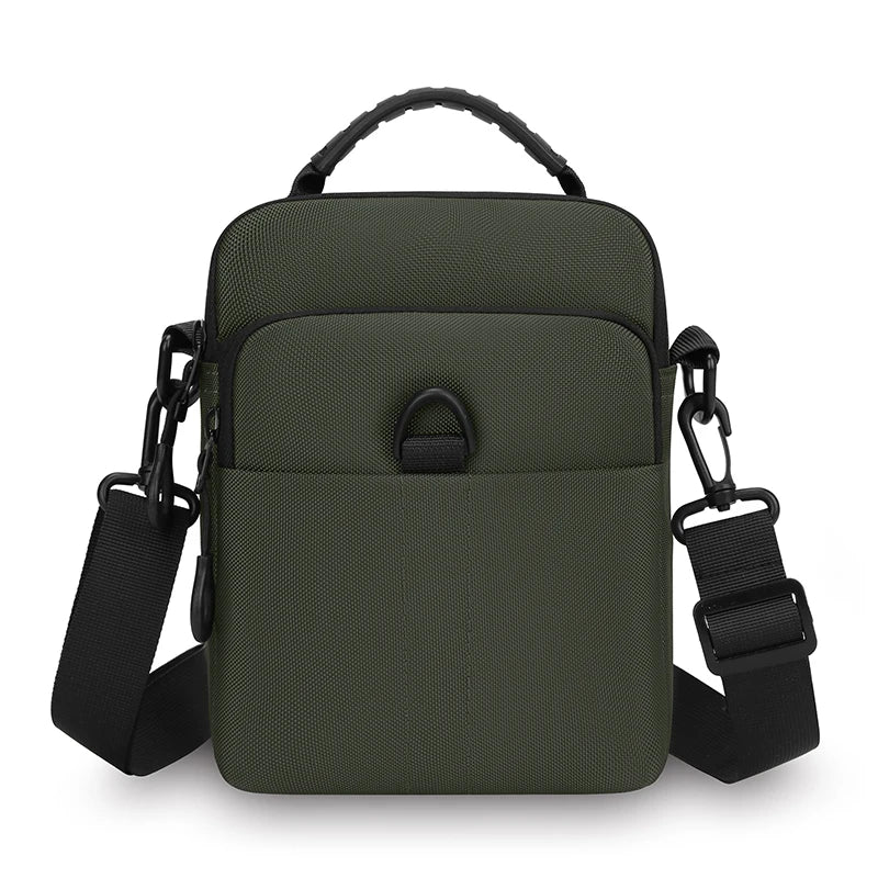 Men's Crossbody Bag Multi-Pocket Oxford Sling Shoulder Pouch Compact Travel Daily Commute Organizer for Phone Essentials