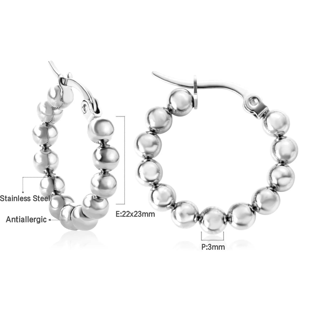 LUXUSTEEL Fashionable Drop Earring for Women Stainless Steel Golden Elegant Hoop Earrings Geometric Jewelry Party Gifts