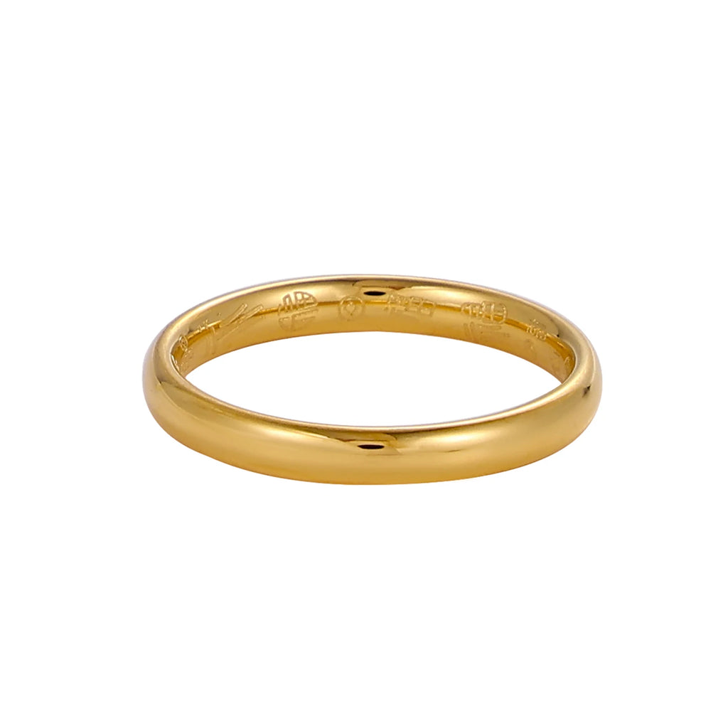 Minimalist Simple Gold Plated Stainless Steel Stackable Rings for Women Skinny Basic Round Circle Women Ring
