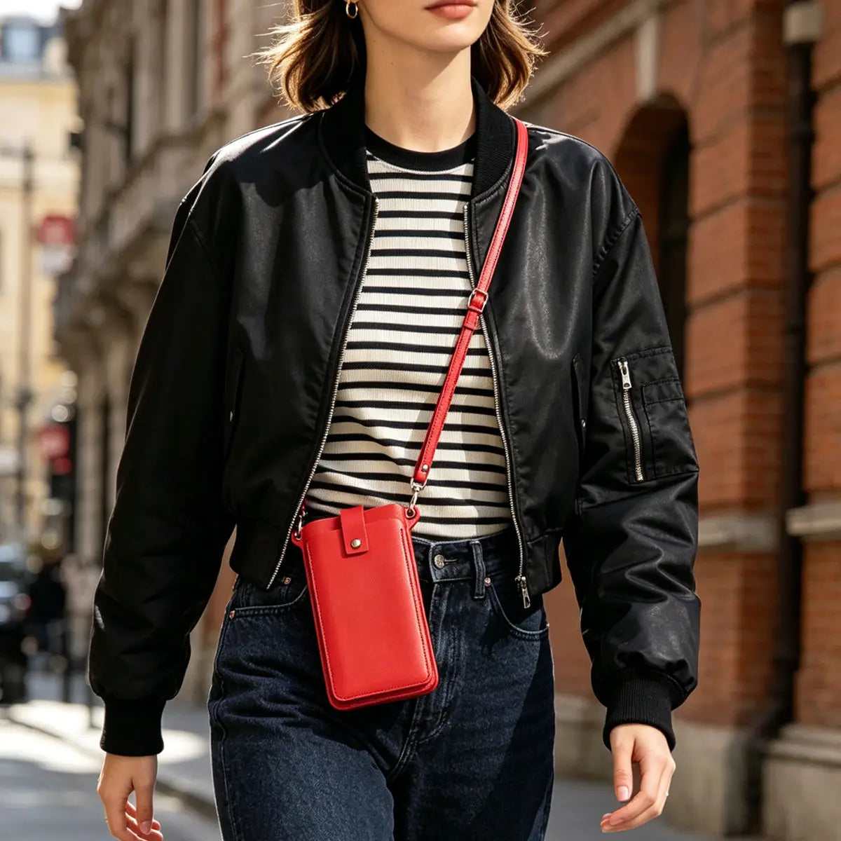 Multi Functional Crossbody Bags Women Mini PU Leather Shoulder Purses and for Girls Ladies Phone Simple Fashionable Solid Bag