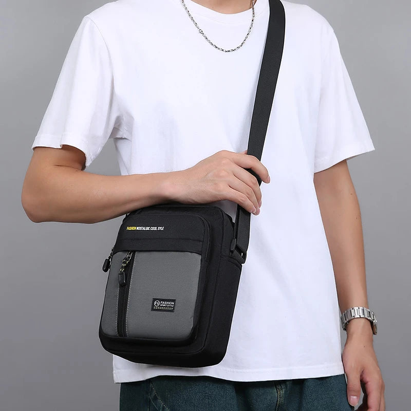 Men Crossbody Bag Single Shoulder Bags Big Capacity Storage Bag Fashion Multi-Pockets Business Crossbody Bags