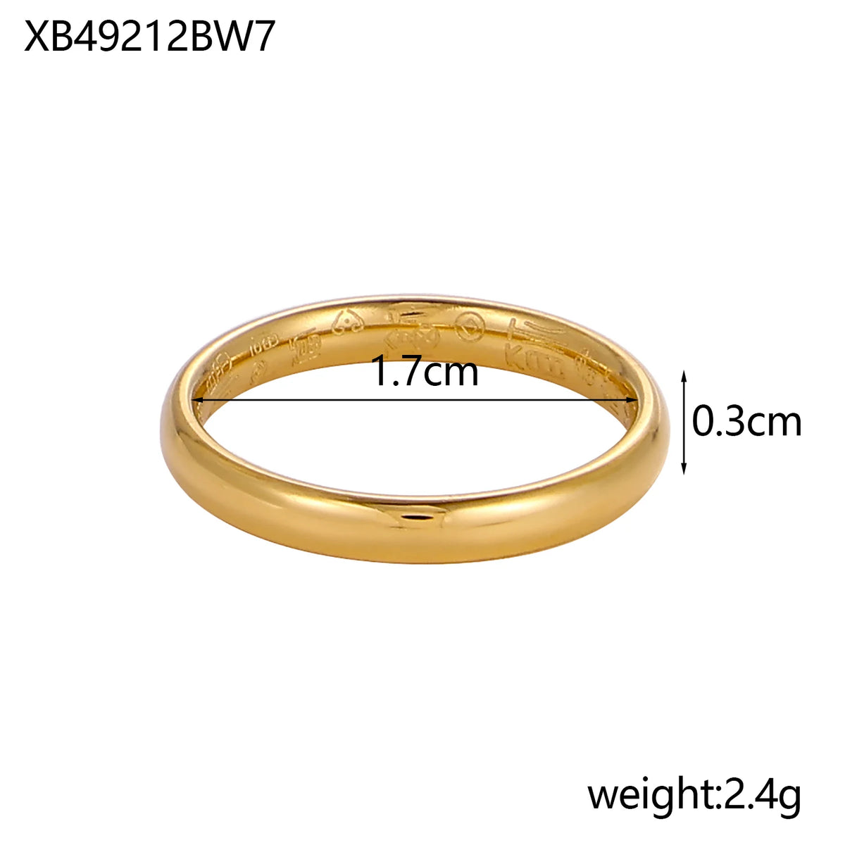 Minimalist Simple Gold Plated Stainless Steel Stackable Rings for Women Skinny Basic Round Circle Women Ring