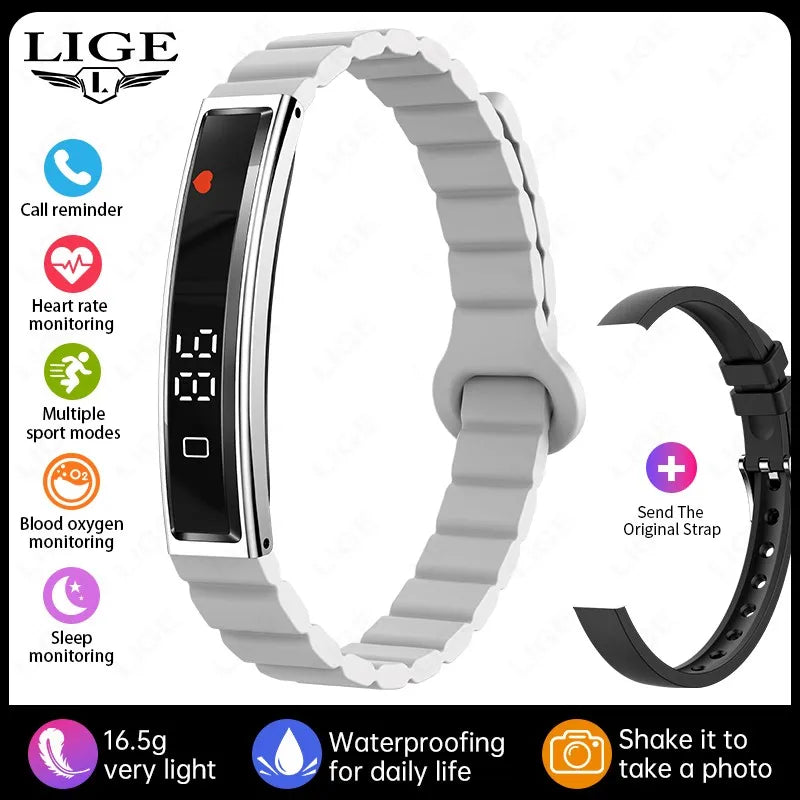 Health Smart Band Fitness Tracker Smartwatch with Heart Rate Blood Oxygen Sleep Monitor Waterproof Pedometer Watch for Women Men