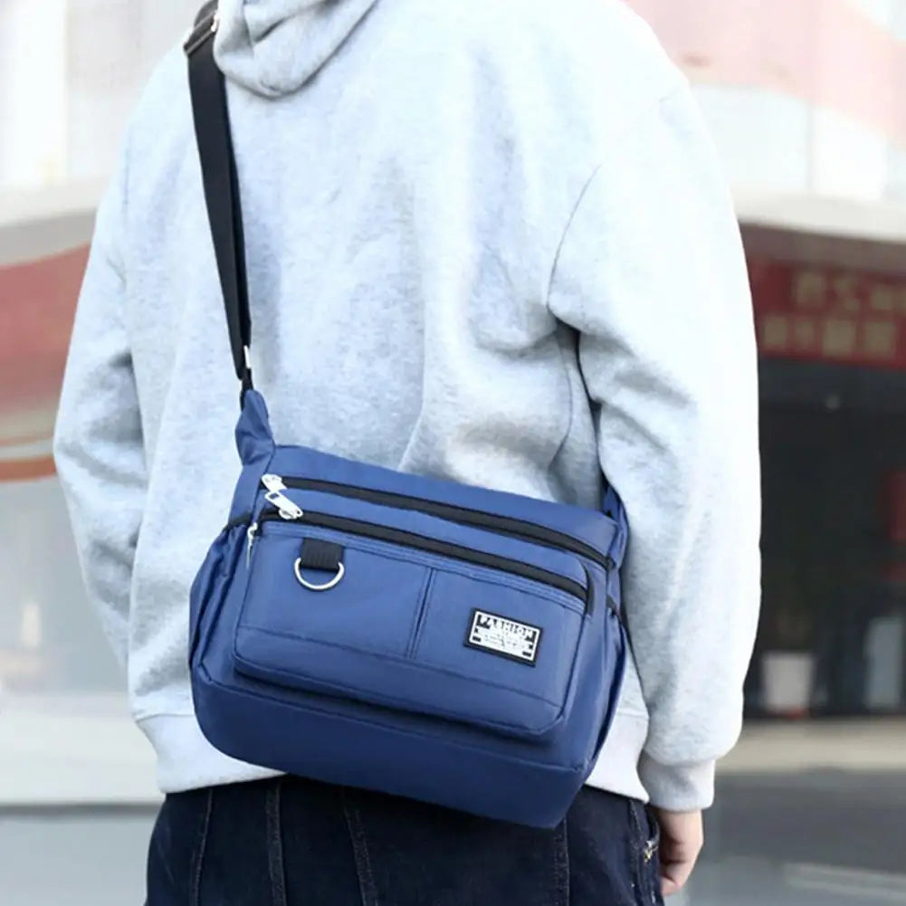Mens Crossbody Bag Single Shoulder Bags Big Capacity Multi-Pockets Storage Bag Fashion Handbag Business Crossbody Bags