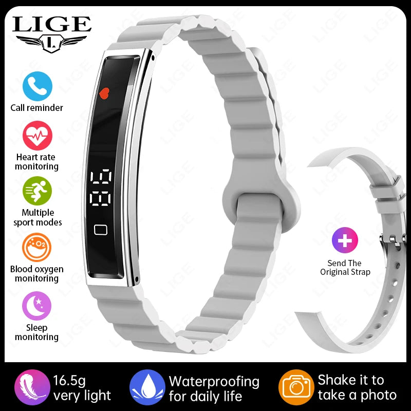 Health Smart Band Fitness Tracker Smartwatch with Heart Rate Blood Oxygen Sleep Monitor Waterproof Pedometer Watch for Women Men