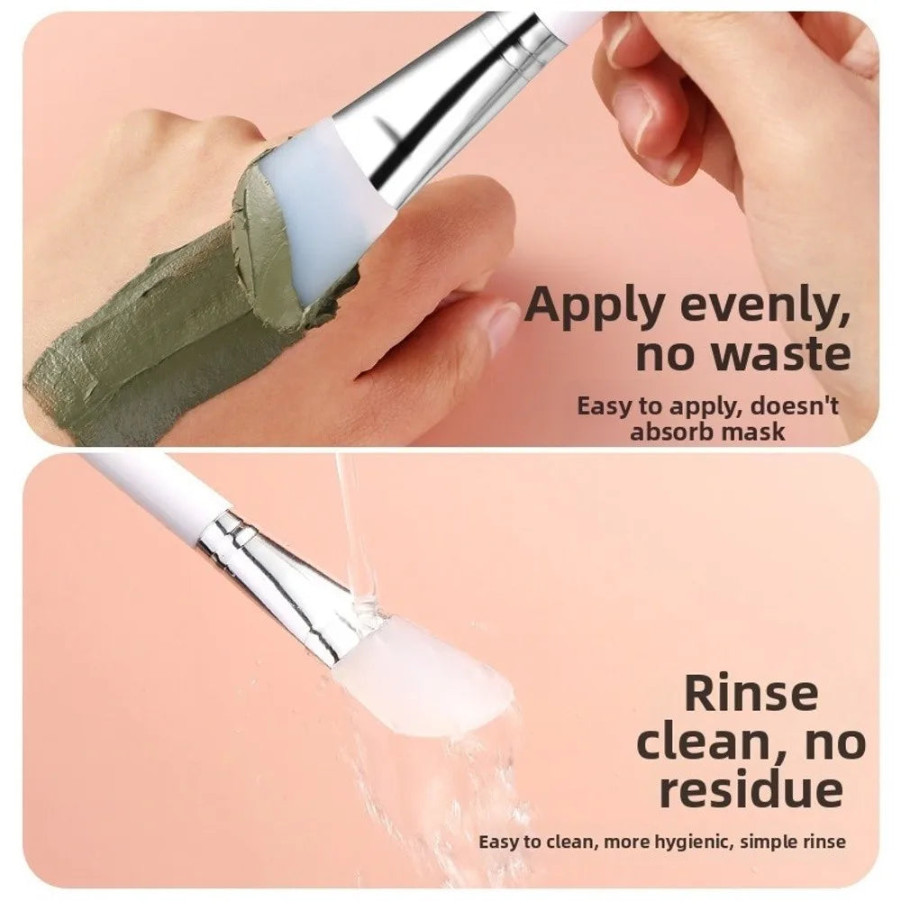 New DIY Silicone Facial Mask Brush Reusable White Face Mask Applicator Easy Clean Soft Head Makeup Tool Brush Skin Care Tools