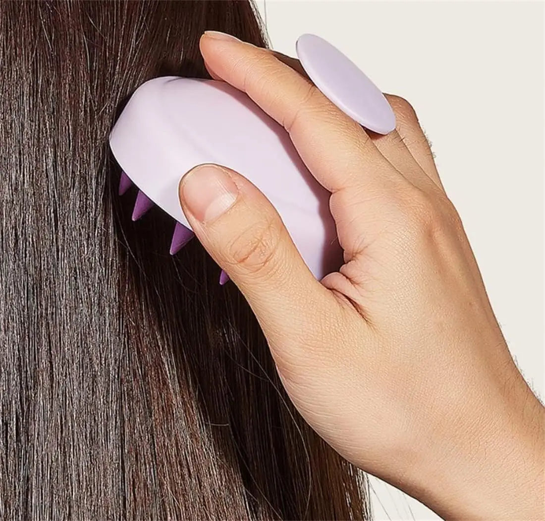 1PC Scalp Massage Brush Soft Silicon Hair Brush Massage &amp Cleansing Scalp Brush Scalp Exfoliating Scrub Dandruff Removal Tool
