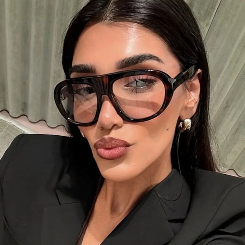 Luxury Designer pilot Sunglasses Men Women Oversized Vintage Punk Sun Glasses Trendy Shades Outdoor Driving Eyeglasses