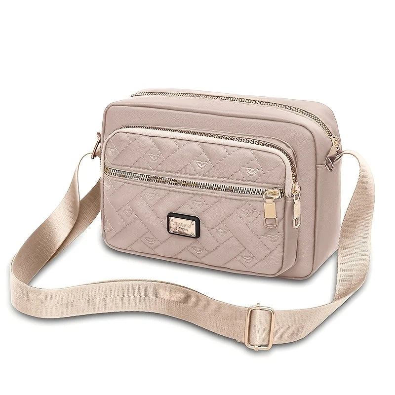 Women's Fashion Crossbody Bag Multi Layer Shoulder Bag Stylish Wallet Purse for Ladies