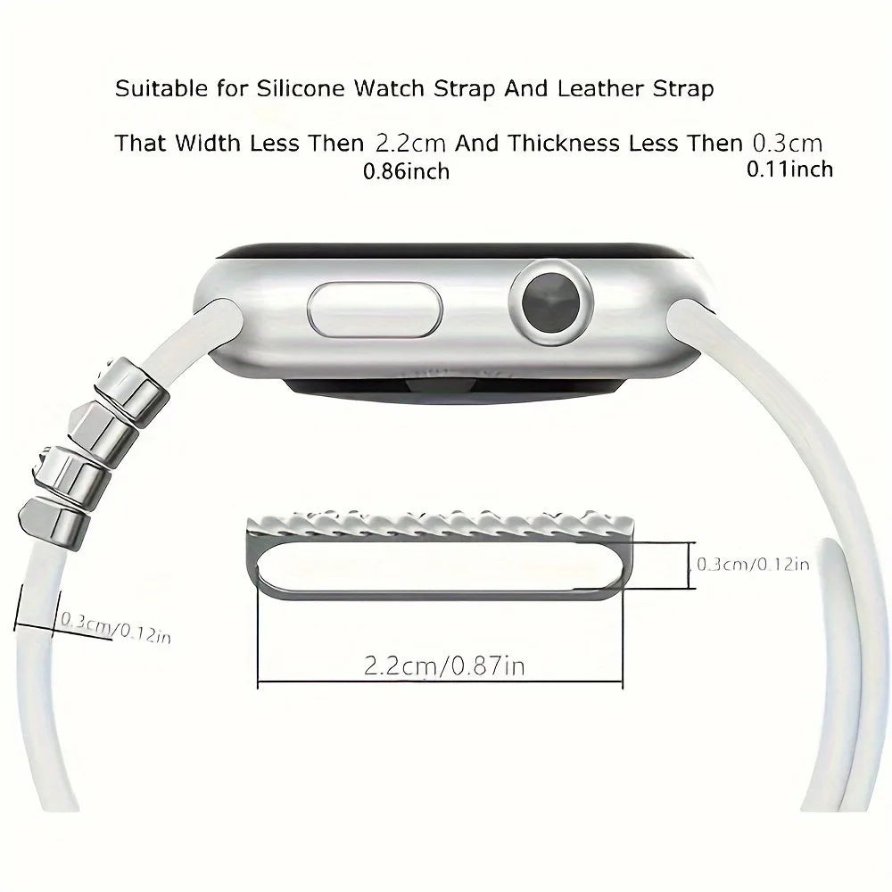 1 set of fashionable rhinestone element design smart watch accessories, suitable for decorating multiple smart watch straps