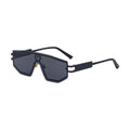 Premium Luxury Design One-piece Punk Sunglasses Men Women 2026 Fashion Metal Anti-reflective Outdoor Sun Shades Gafas UV400