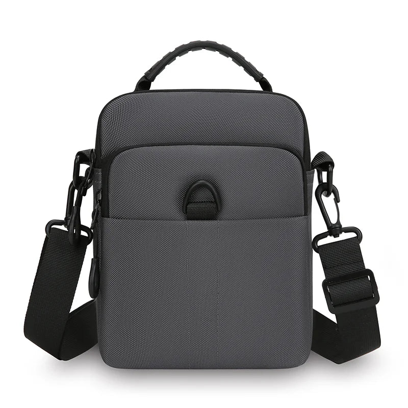 Men's Crossbody Bag Multi-Pocket Oxford Sling Shoulder Pouch Compact Travel Daily Commute Organizer for Phone Essentials