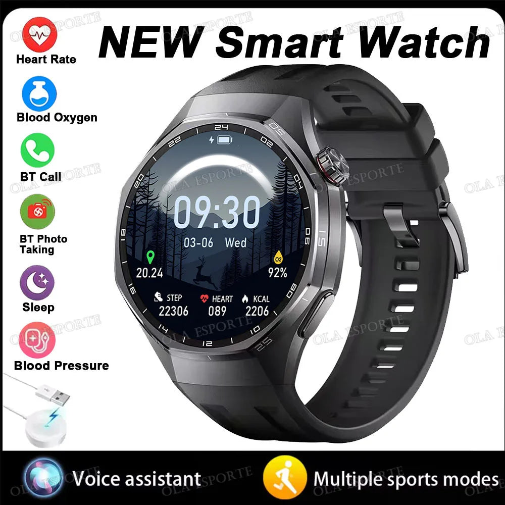 Business Smart Watch for Men HD Display Bluetooth Calling Fitness Tracker Heart Rate Sleep Monitor Stylish Wrist Watch 2026 ht22