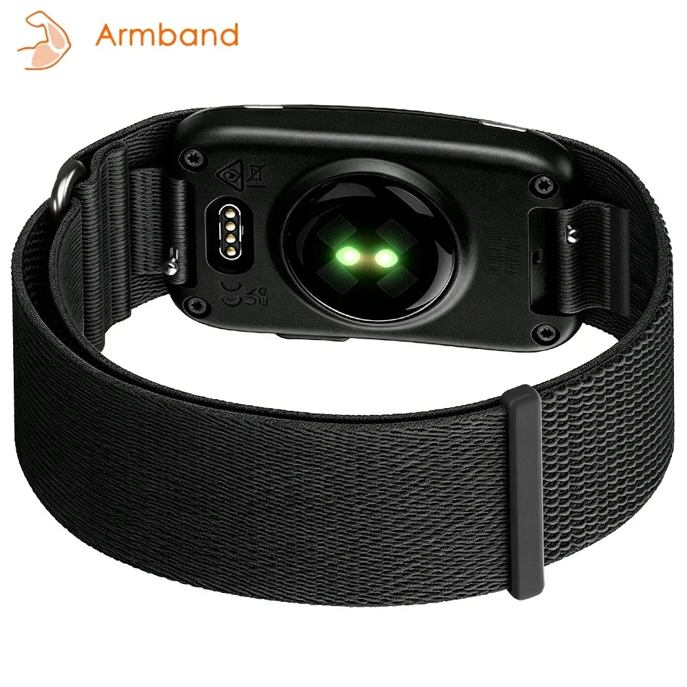For Garmin CIRQA Smart Band Bicep Armband Sport Fitness Tracker Nylon Woven Breathable Watch Band Adjustable Wrist Loop Strap
