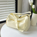 Fashionable Solid Color Crossbody Tote Bags Canvas Large Capacity Sports Shoulder Bag Niche Design Casual Gym Fitness Bag Girls