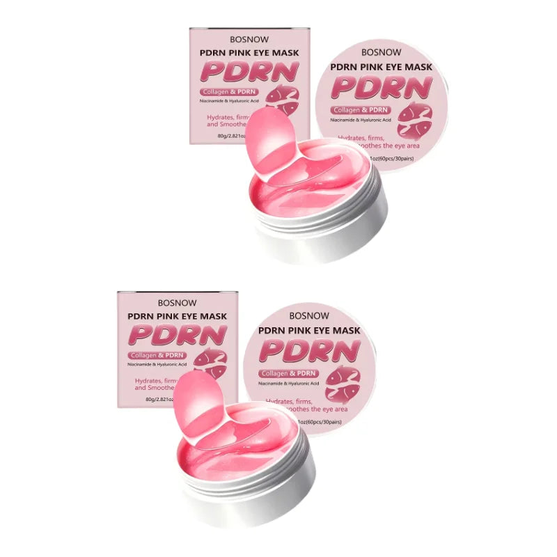 60 Pieces of Pn Pink Eye Patches/Eye Pads, Under-Eye Patches - Deeply Moisturizing, for a Refined Appearance, with a Powerful Hydrating and Cooling Experience, Gel Eye Patches Improve the Skin Around the Eyes, Suitable for Al