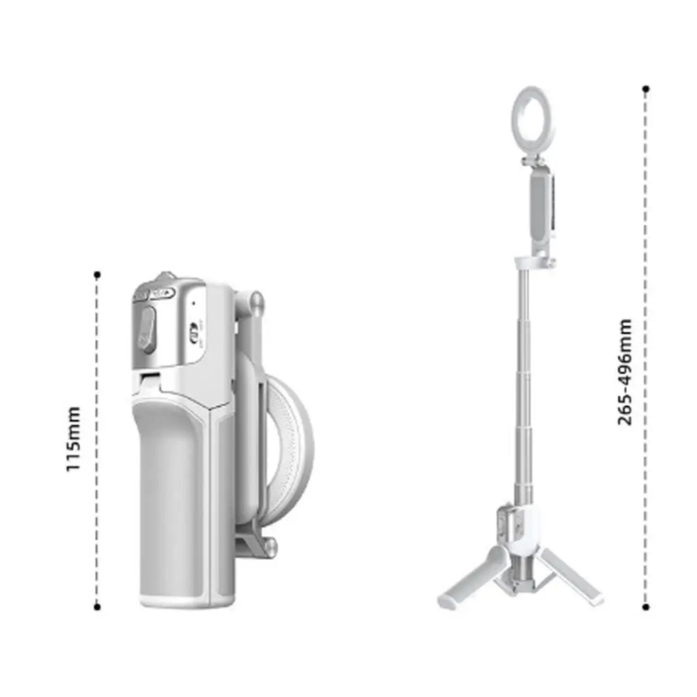 Z3 Magnetic Selfie Stick Tripod with Zoom Remote Double Sided Magnetic Phone Stand Mini Desktop Holder for Vlog Photography