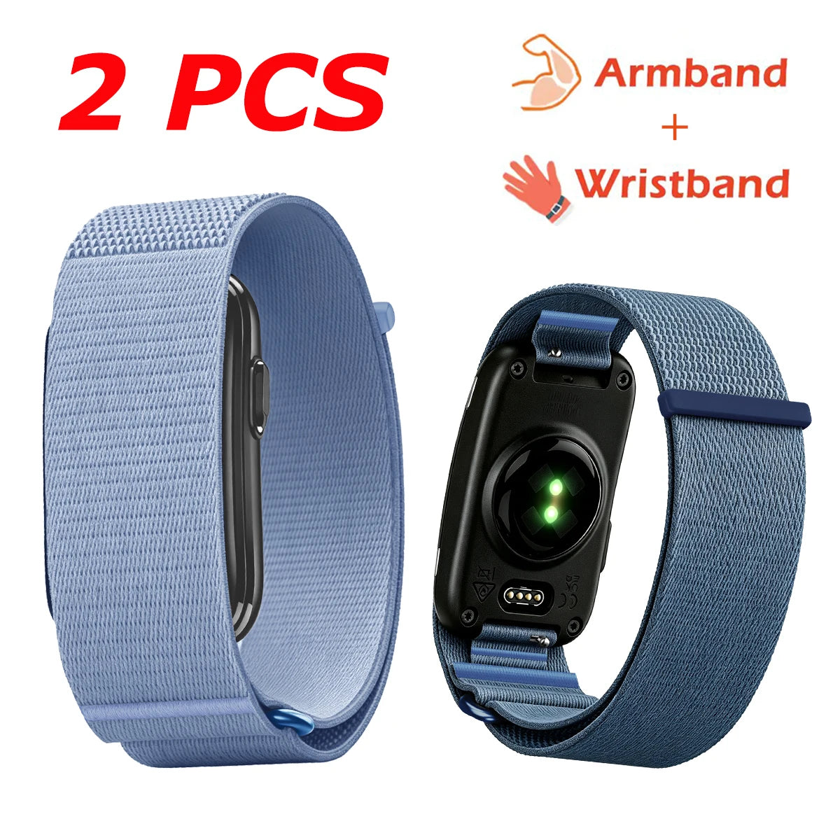 For Garmin CIRQA Smart Band Bicep Armband Sport Fitness Tracker Nylon Woven Breathable Watch Band Adjustable Wrist Loop Strap