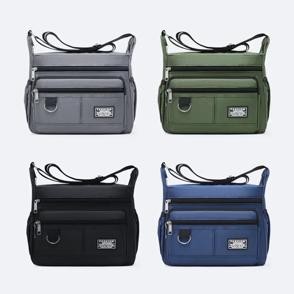 Mens Crossbody Bag Single Shoulder Bags Big Capacity Multi-Pockets Storage Bag Fashion Handbag Business Crossbody Bags