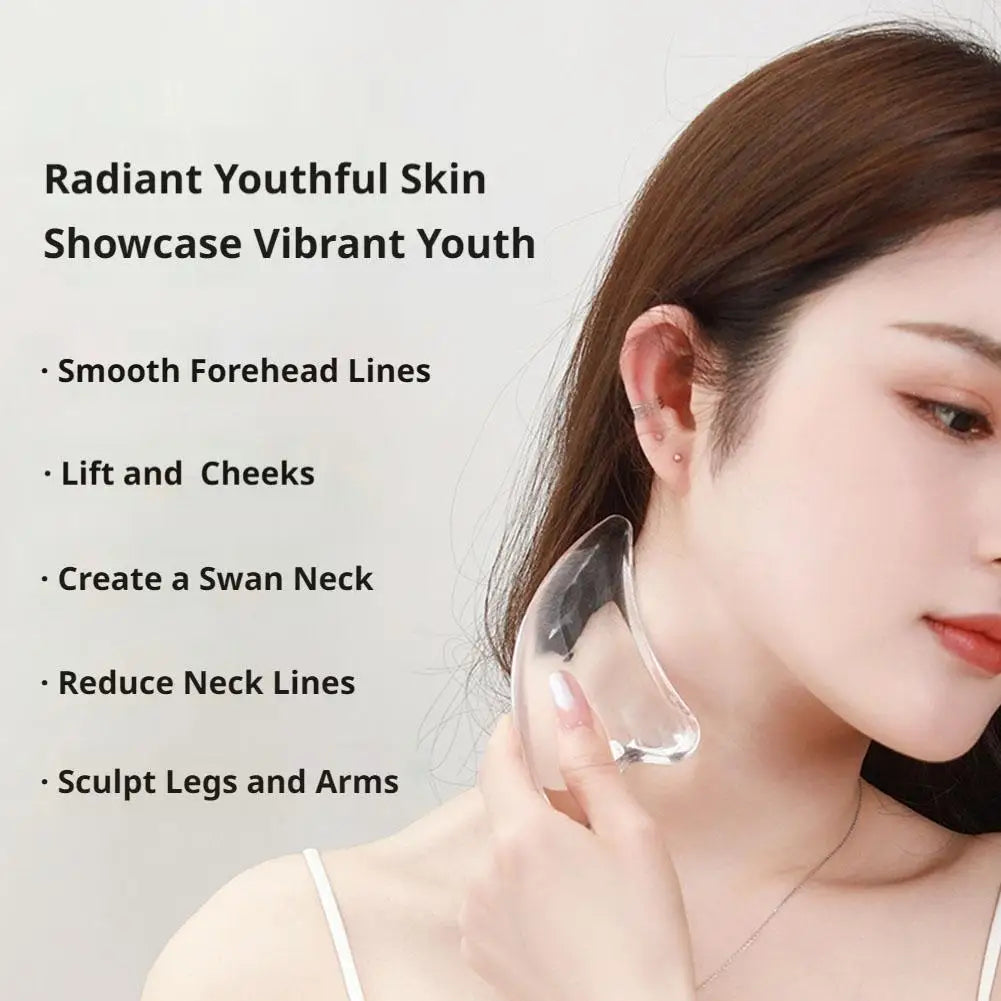 Transparent Gua Sha Facial Tool Guasha Massage Board SPA Eye Massager Scrapers Tools for Face Lifting, Wrinkle Relief