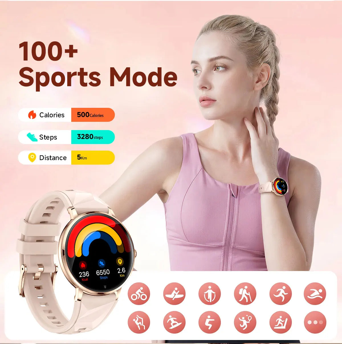 2026 Model of Military-Grade Stylish Smartwatch, 1.19-Inch AMOLED Screen, Heart Rate and Blood Oxygen Monitoring, Bluetooth Call