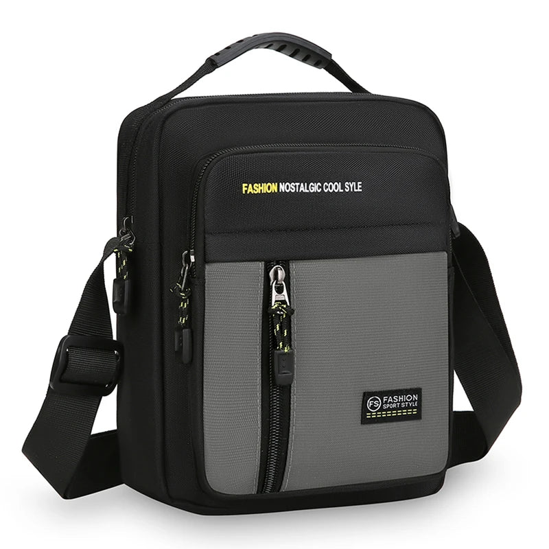 Men Crossbody Bag Single Shoulder Bags Big Capacity Storage Bag Fashion Multi-Pockets Business Crossbody Bags