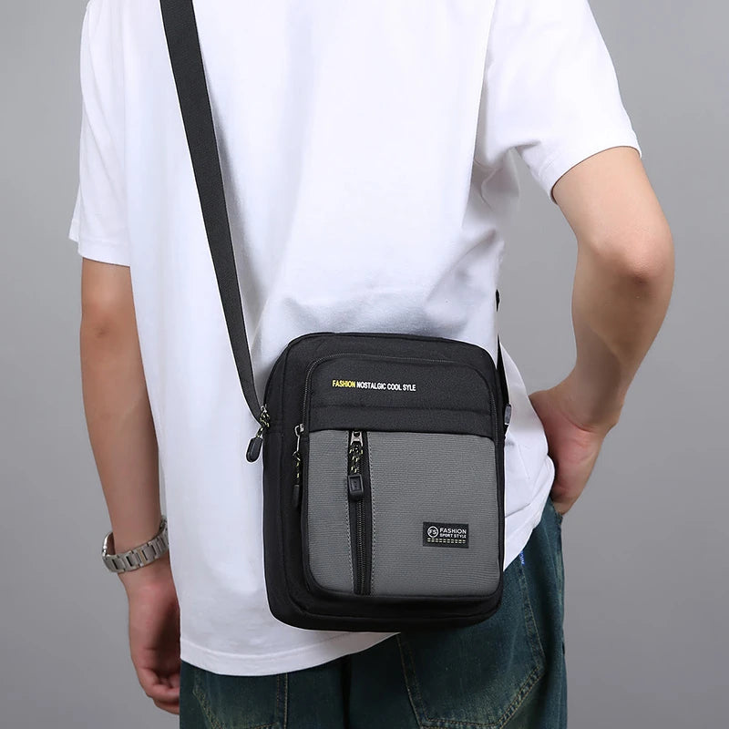 Men Crossbody Bag Single Shoulder Bags Big Capacity Storage Bag Fashion Multi-Pockets Business Crossbody Bags