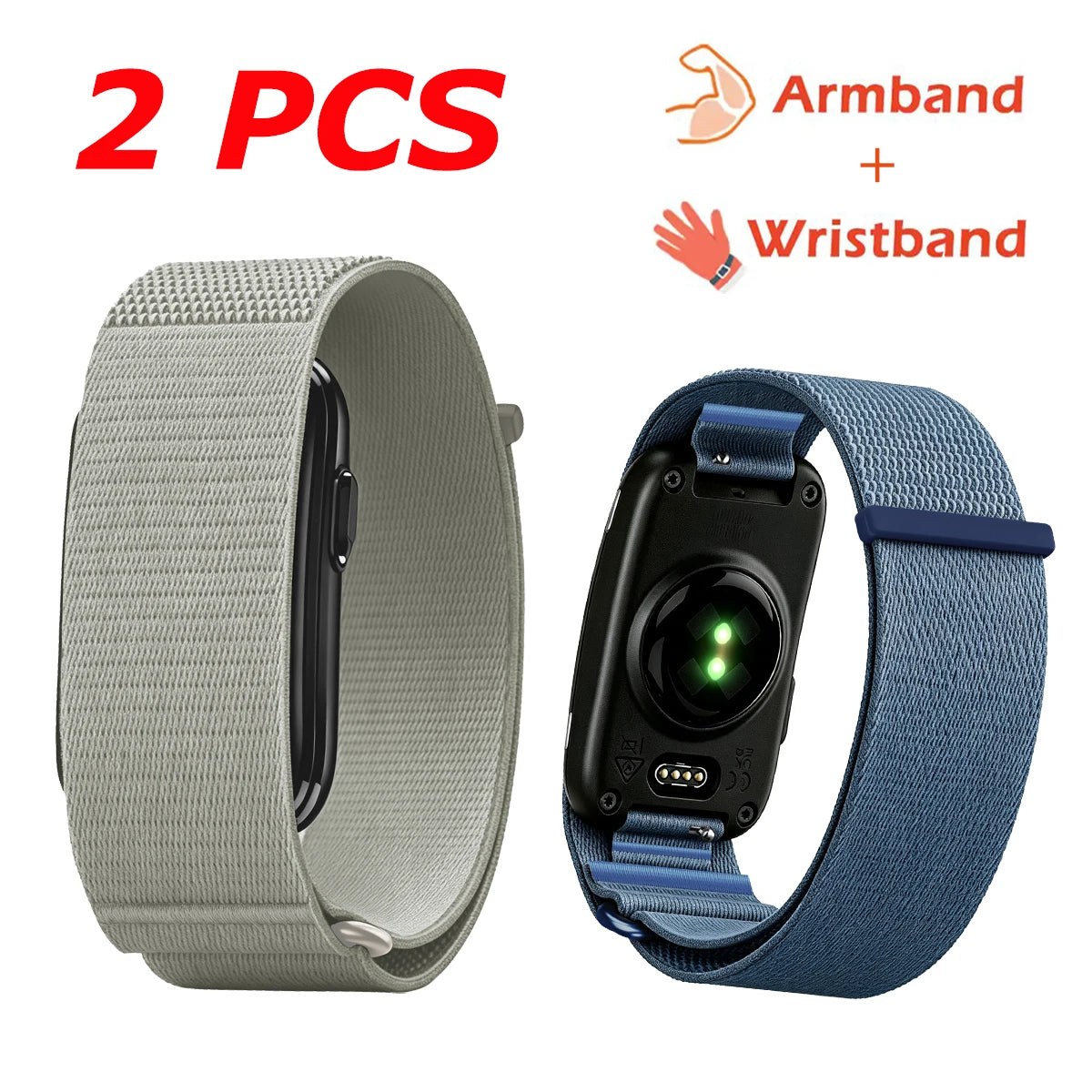 For Garmin CIRQA Smart Band Bicep Armband Sport Fitness Tracker Nylon Woven Breathable Watch Band Adjustable Wrist Loop Strap