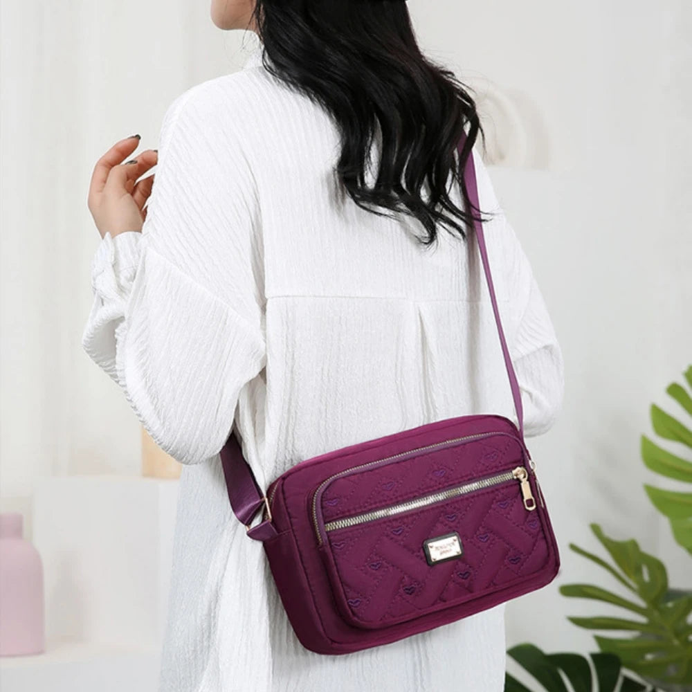 Women's Fashion Crossbody Bag Multi Layer Shoulder Bag Stylish Wallet Purse for Ladies