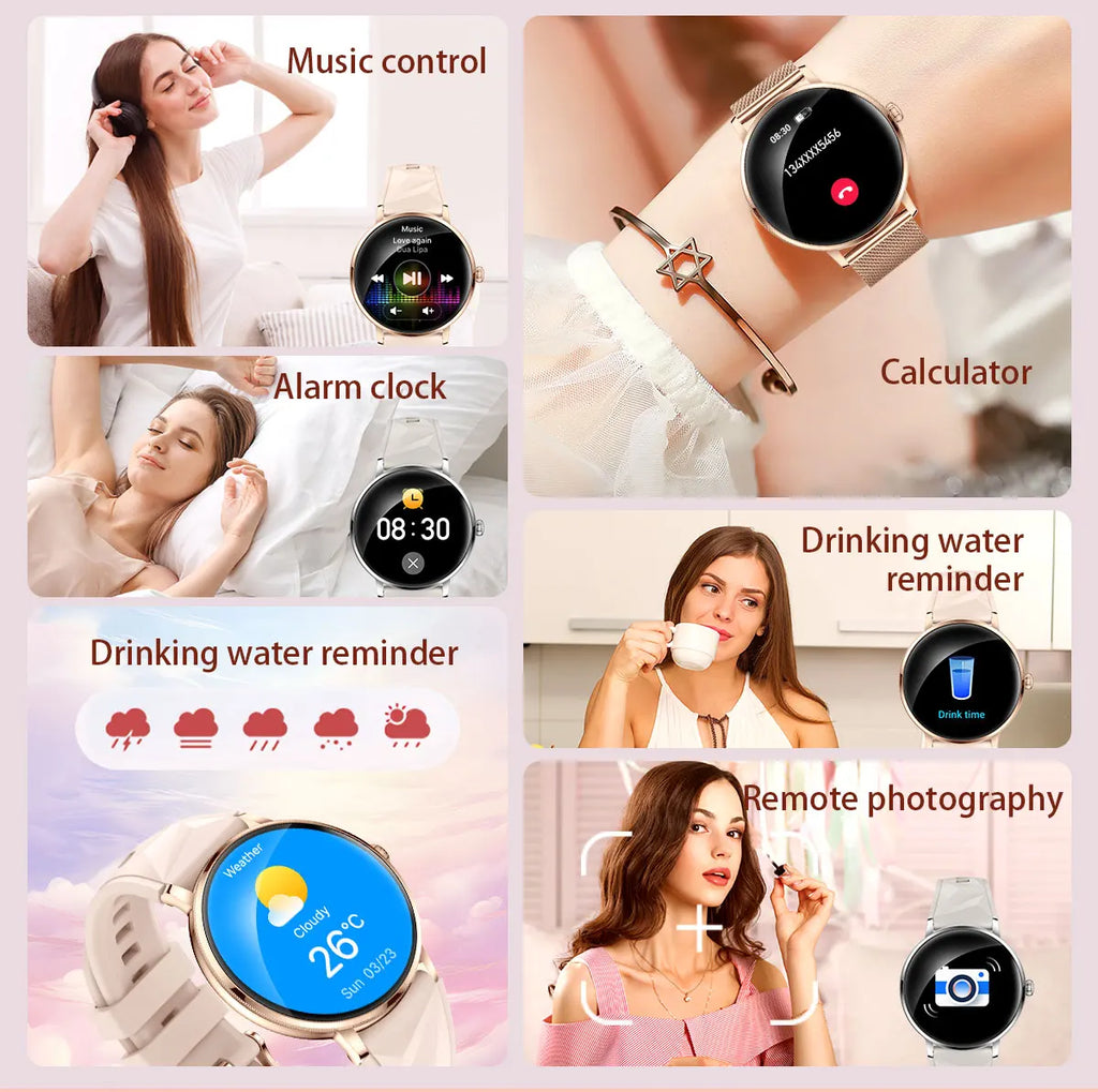 2026 Model of Military-Grade Stylish Smartwatch, 1.19-Inch AMOLED Screen, Heart Rate and Blood Oxygen Monitoring, Bluetooth Call
