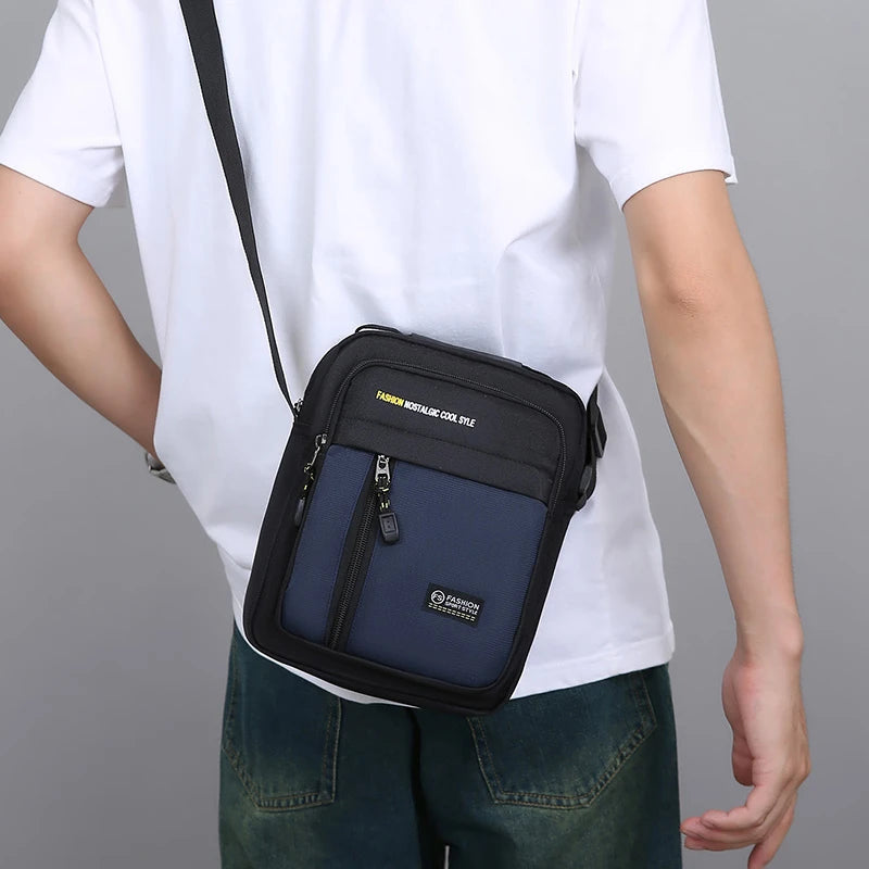Men Crossbody Bag Single Shoulder Bags Big Capacity Storage Bag Fashion Multi-Pockets Business Crossbody Bags
