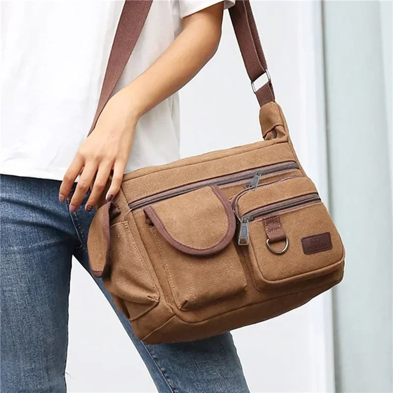Casual Tote Travel Male Crossbody Bag Men's Canvas Shoulder Bags Luxury Messenger Bags Fashion High Quality Handbag Chest Bag