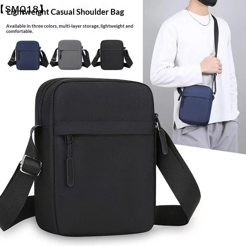 Men's And Women's Single-Shoulder Bags Crossbody Bags Solid-Colored Single-Shoulder Small Bag Lightweight Mobile Phone Bags【SMQ】