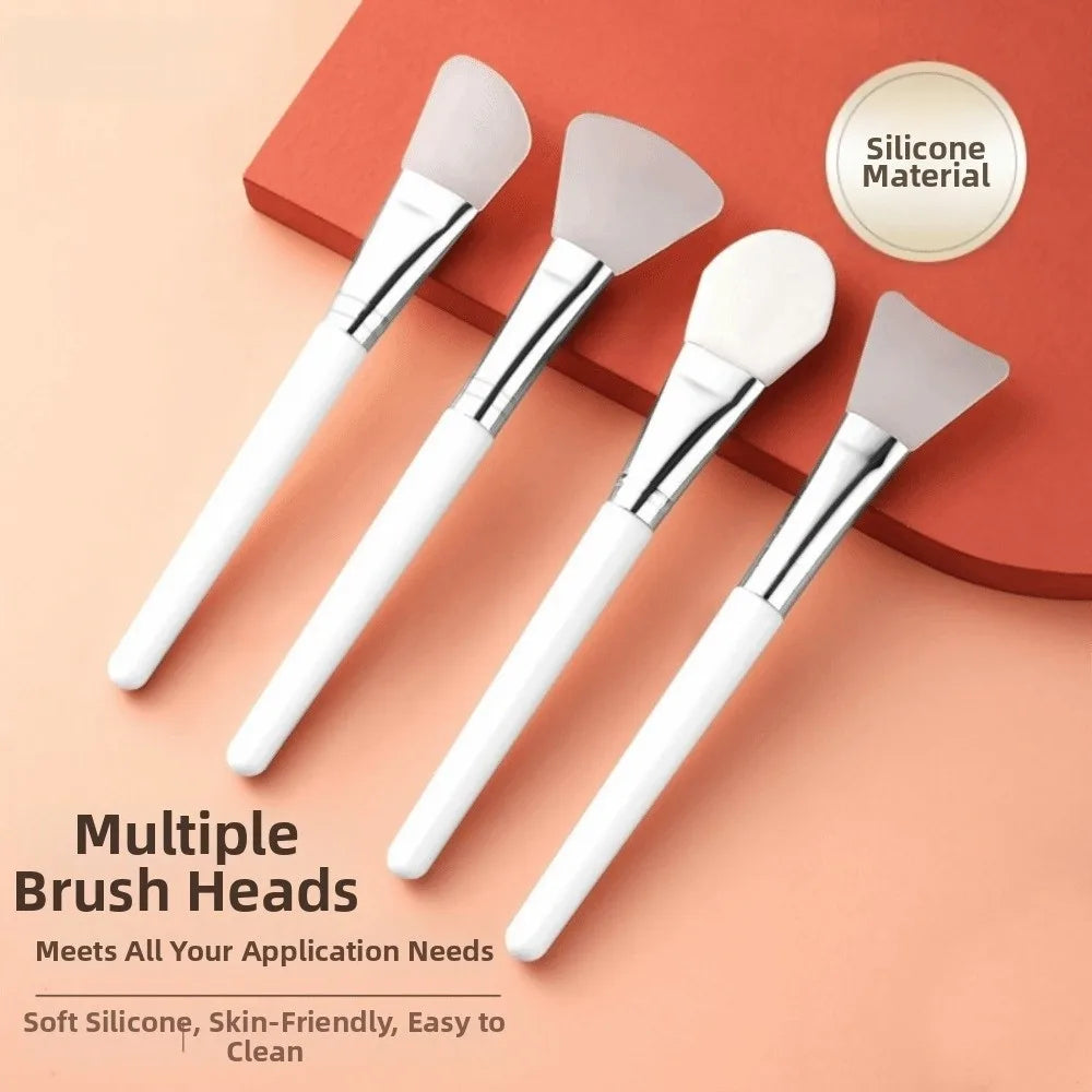 New DIY Silicone Facial Mask Brush Reusable White Face Mask Applicator Easy Clean Soft Head Makeup Tool Brush Skin Care Tools
