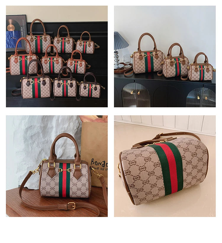 High Fashion Leather Crossbody Bag For Women Shoulder Messenger Tote By Famous Designer Luxury Brand Elegant Mom' Bag